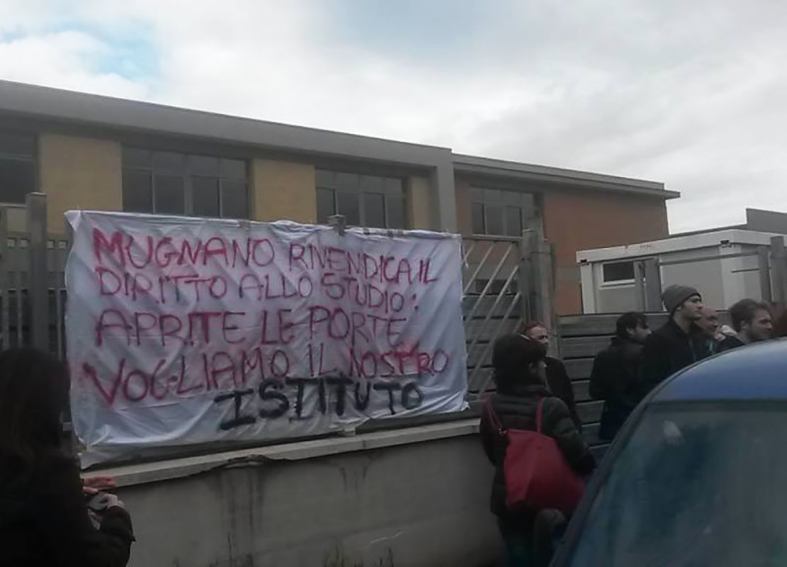 Protesta a Mugnano per il diritto allo studio - Foto di Federica Mandara