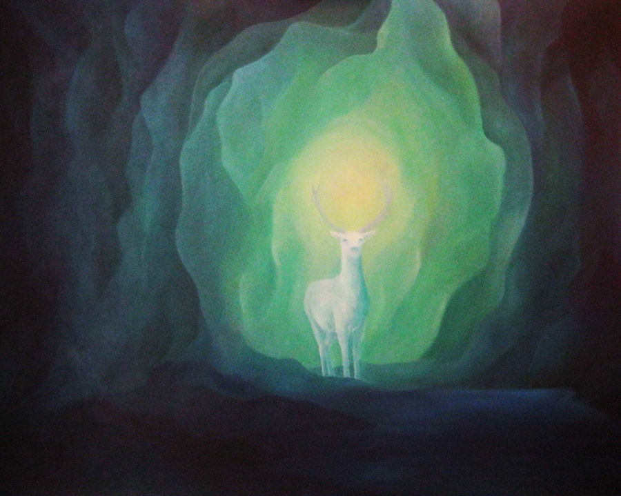 "Cervo bianco" opera di Mirko Lucchini