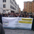 I Parlamentari del Movimento 5 Stelle al mercato Testaccio di Roma