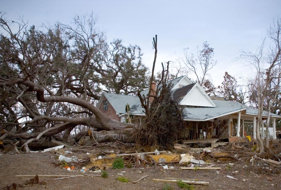 Alcuni dei danni provocati dall'Uragano Katrina nel 2005
